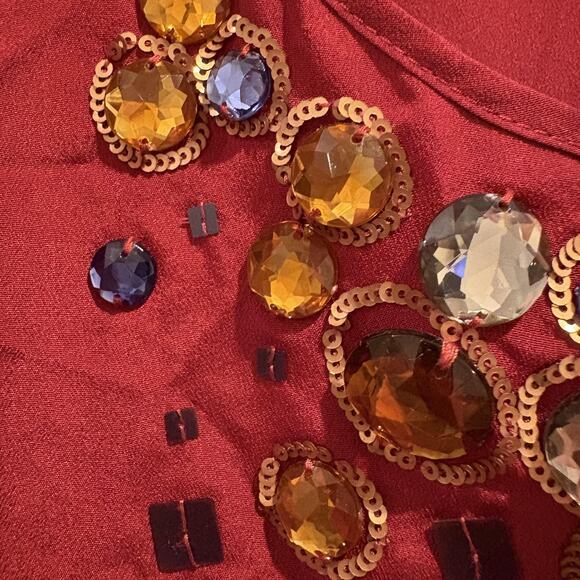 NWT Lane‎ Bryant Blouse Top Women 24 Embellished Beaded Sequin Sleeveless Tank - Picture 7 of 14